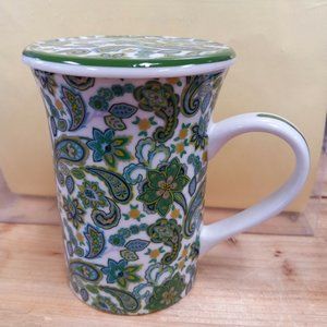 Like New Green Lidded Coffee Mug